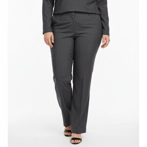 Covington Women's Grey Straight Wool Blend Casual Office Dressy Pants Size 34x29